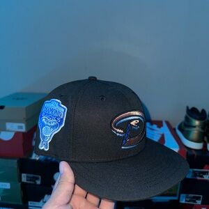 7 3/8 HATCLUB Black Arizona Diamondbacks FITTED Cap